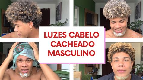 FAZENDO LUZES CABELO CACHEADO CURTO EM CASA .